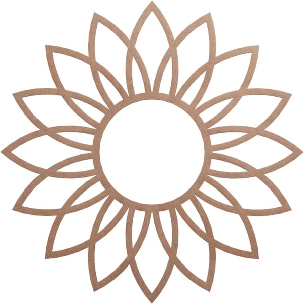 Ekena Millwork Daisy Wood Fretwork Pierced Ceiling Medallion, Wood (Paint Grade), 30"OD x 10 1/2"ID x 3/8"T CMWP30X30X0375DAMF - main
